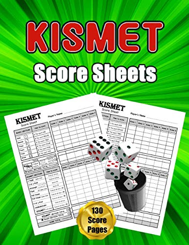

Kismet Score Sheets: 130 Large Score Pads for Scorekeeping - Kismet Score Cards - Kismet Score Pads with Size 8.5 x 11 inches