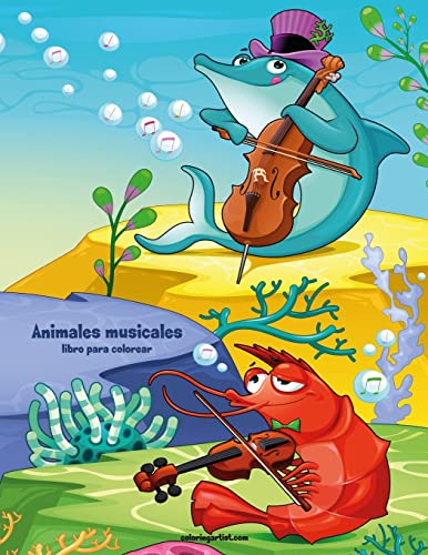 9781717015907: Animales musicales libro para colorear 1