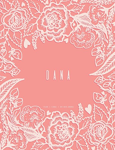 9781717167705: Dana - Peach Floral Dot Grid Journal: Dotted Notebook 8.5 x 11