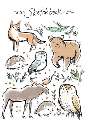 Stock image for Sketchbook: Woodland creatures 6 by 9 100 Page cute sketchbook for sale by Revaluation Books