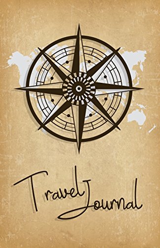 Stock image for Travel Journal: Black Compass, World Map, Small Travel Diary 5'' X 8'' (12.5 X 20 CM), Traveler's Notebook, Soft Cover for sale by ThriftBooks-Atlanta