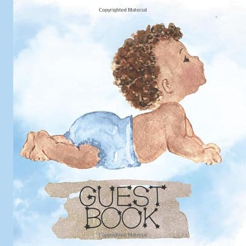 Stock image for Guest Book: Beautiful African American Baby Shower Guest Book Includes Gift Tracker and Picture Pages to Make Your African American Boy Baby Shower Even More Memorable for sale by Revaluation Books