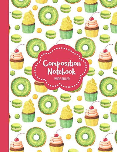 Stock image for Composition Notebook Wide Ruled: School Exercise Book For Writing and Taking Notes | 100 Lined Pages | Cupcakes and Donuts - Pink (Aesthetic Desserts Pattern Journals) for sale by Revaluation Books