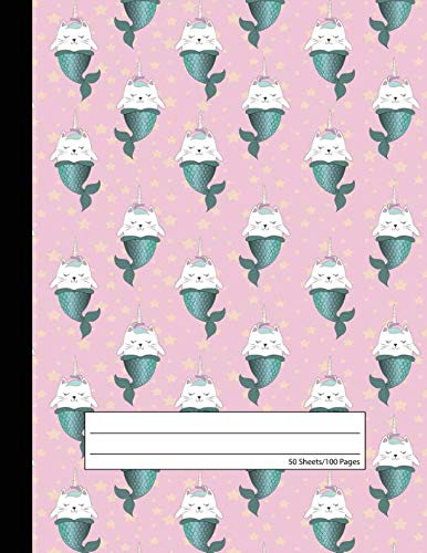 Stock image for Caticorn Mermaid Notebook - Wide Ruled: Early Childhood to Kindergarten | Composition School Exercise Book | 100 Lined Pages (Unicorn Cat Notebooks For Girls) for sale by Revaluation Books