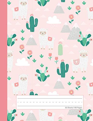 Stock image for Baby Llama Cactus - Primary Story Journal: Dotted Midline and Picture Space | Grades K-2 School Exercise Book | 100 Story Pages - Pink (Cute Alpaca Notebooks For Girls) for sale by Revaluation Books