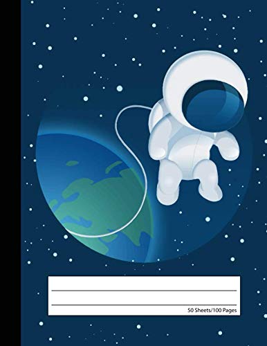 Stock image for Space Astronaut Notebook - Wide Ruled: Composition School Exercise Book for Writing and Taking Notes | 100 Lined Pages - Blue (Spaceships & Galaxy Notebooks For Kids) for sale by Revaluation Books