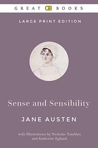 Beispielbild fr Sense and Sensibility (Large Print Edition) by Jane Austen (Illustrated) zum Verkauf von Revaluation Books