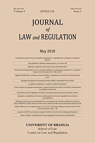 Imagen de archivo de 2018(1) Journal of Law and Regulation/Revista de Direito Setorial e Regulatorio: Vol. 4, Issue 1: Volume 4 a la venta por Revaluation Books