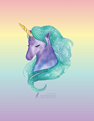 Beispielbild fr Sketch book: Cute unicorn cover (8.5 x 11) inches 110 pages, Blank Unlined Paper for Sketching, Drawing, Whiting, Journaling & Doodling (Cute (8.5 x 11) inches, 110 pages) (Volume 8) zum Verkauf von Ergodebooks