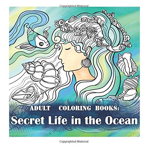 Imagen de archivo de Adult coloring books: Secret life in the ocean. a la venta por Revaluation Books