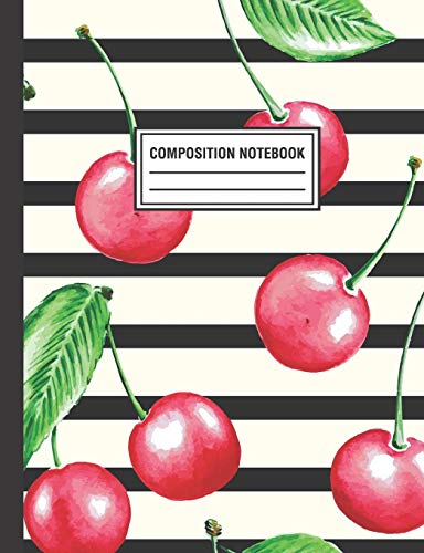 Stock image for Composition Notebook: Watercolor Cherries Fruit Composition Book For Students College Ruled for sale by Ergodebooks