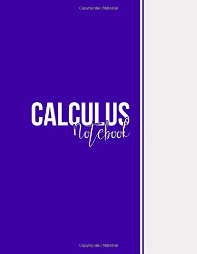 Stock image for Calculus Notebook: Squared Graph Paper Notebook Math, Large(8.5 x 11 inches), 112 pages, Matte, Blue Violet