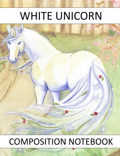 Stock image for White Unicorn Composition Notebook for sale by Revaluation Books