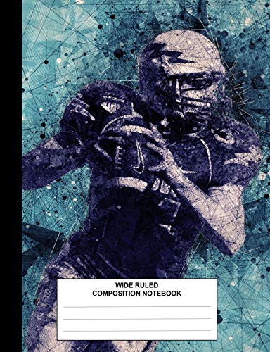 Stock image for Composition Notebook Wide Ruled: Football Composition Notebook for kids, students, subject daily journal for school, creative writing homework journal, 100 pages for sale by Ergodebooks
