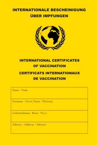Impfausweis: internationales Impfbuch, Impfpass, 110 Seiten, Klebebindung, 10x15cm, deutsch/englisch/französisch, robustes Softcover