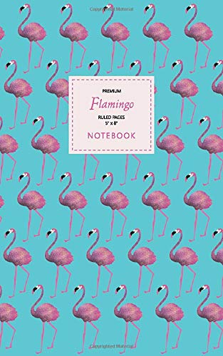 Immagine dell'editore per Flamingo Notebook - Ruled Pages - 5x8 - Premium: (Turquoise Edition) Fun notebook 96 ruled/lined pages (5x8 inches / 12.7x20.3cm / Junior Legal Pad / Nearly A5) venduto da Revaluation Books