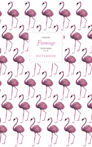 Immagine dell'editore per Flamingo Notebook - Ruled Pages - 5x8 - Premium: (White Edition) Fun notebook 96 ruled/lined pages (5x8 inches / 12.7x20.3cm / Junior Legal Pad / Nearly A5) venduto da Revaluation Books