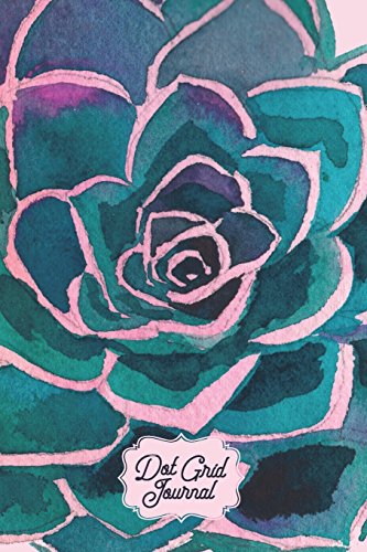 9781723297120: Dot Grid Journal Blank Notebook: Organization for Planners, Succulent | Teal Watercolor 6X9 | 5 Dots Per In | 160 Numbered Pages | Gift Journal