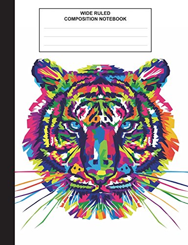 9781723588044: Composition Notebook: Tiger Watercolor, Composition Book for School, Wide Ruled,100 pages, for school student/teacher