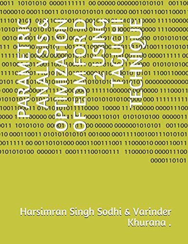 Imagen de archivo de PARAMETRIC ANALYSIS & OPTIMIZATION OF EDM FOR D 2 USING TAGUCHI TECHNIQUE a la venta por Revaluation Books