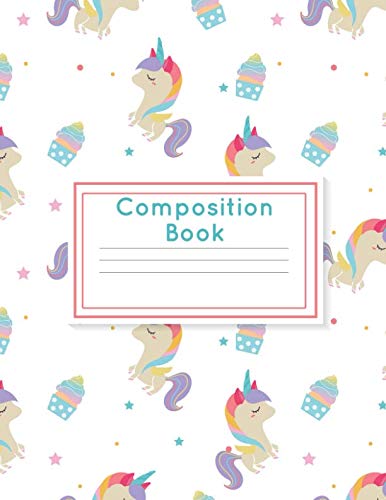 Stock image for Composition Book: Wide Ruled School Composition Notebooks Cute Unicorns for sale by Revaluation Books