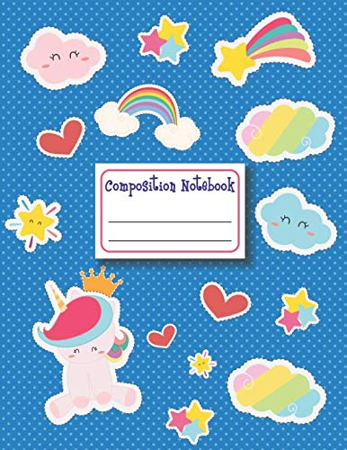 Stock image for Composition Notebook: Wide Ruled School Composition Notebooks Cute Unicorn for sale by Revaluation Books