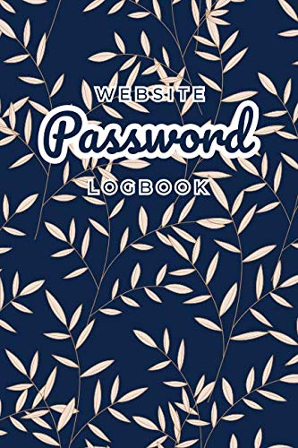 Stock image for Website Password Log Book: Blue Background with Leaf Cover Design - Easy Way to Keep Your Username and Password for sale by Revaluation Books