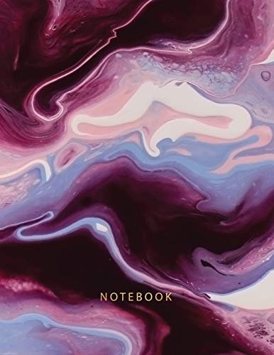 9781724119988: Notebook: Beautiful Red, Purple and Pink Marble with gold lettering | 150 College-ruled lined pages 8.5 x 11 (Marble collection)
