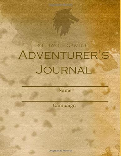 Imagen de archivo de BoldWolf Gaming's Adventurer's Journal a la venta por Revaluation Books