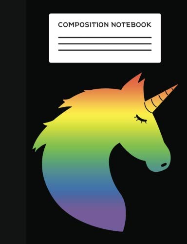 Stock image for Composition Notebook: Girls Rainbow Unicorn Composition Style Notebook College Ruled 100 Page Journal (7.44 x 9.69) For School, A Diary, and Notes: Volume 4 (College Ruled Composition Notebook) for sale by Revaluation Books