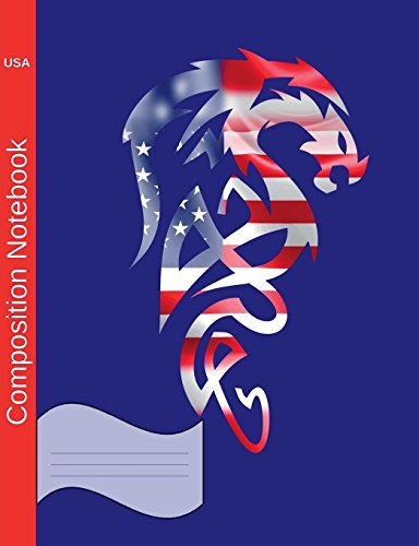 Stock image for USA Composition Notebook: Graph Paper Book to write in for school, take notes, for kids, students, teachers, homeschool, Dragon Cover for sale by Ergodebooks