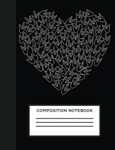 Stock image for Composition Notebook: Deaf Pride ASL White ILY Composition Style Notebook College Ruled 100 Page Journal (7.44 x 9.69) For School, A Diary, and Notes: Volume 6 (College Ruled Composition Notebook) for sale by Revaluation Books