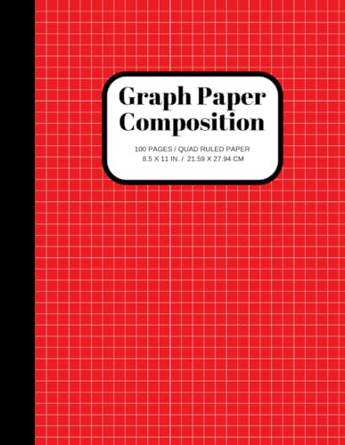 Graph Paper Composition Notebook  Grid Paper Notebook  Quad Ruled  100 Sheets  Large  8 5 x 11   Graph Paper Notebooks 