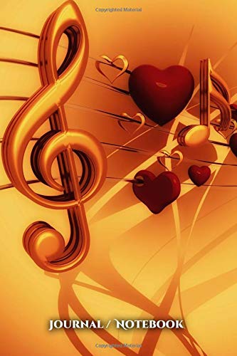 Stock image for Journal / Notebook: Clef Music Heart Love 6 x 9 Journal / Notebook / Diary. 137 lined pages for endless note taking. To do lists to help you . Jot down your thoughts throughout the day. for sale by Revaluation Books