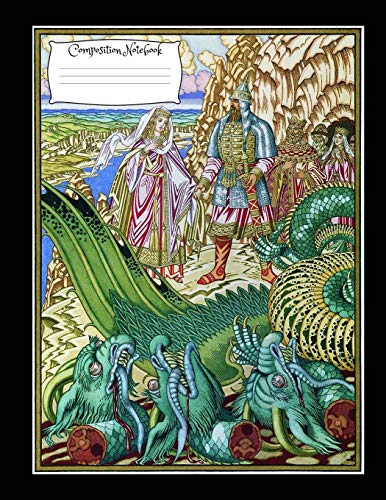 Imagen de archivo de Dragon Composition Notebook: 8.5 x 11 Vintage fantasy art cover composition notebook / Journal 150 lined college ruled pages, dragon medieval softc a la venta por GreatBookPrices