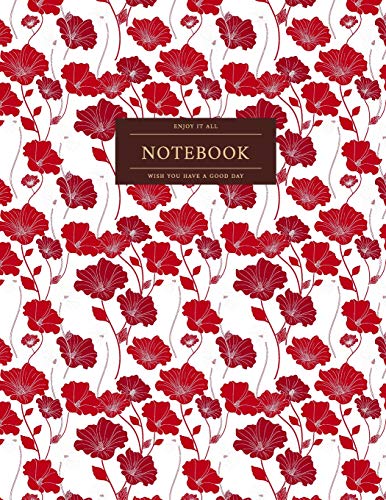 9781724999818: Notebook: 100 Lined Journal Pages | Diary | 8.5"x 11" Large Composition Notebook Matte Finish Paperback: Volume 5 (Flower Notebook)