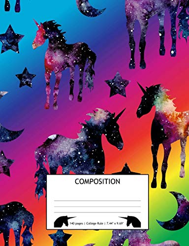 9781725153356 Composition Galaxy Unicorn Neon Rainbow College Ruled Notebook 7 44 X 9 69 Abebooks Books Small Fry Composition And Writing 1725153351