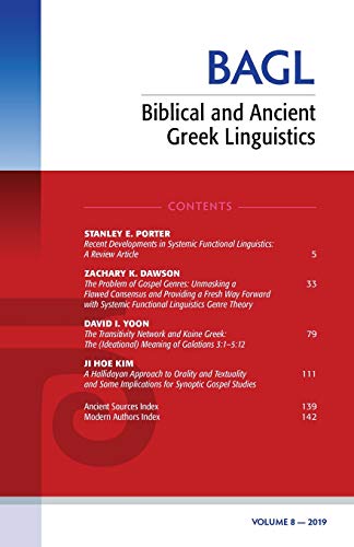 9781725256514: Biblical and Ancient Greek Linguistics, Volume 8