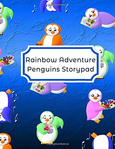 Stock image for Rainbow Adventure Penguins Storypad: Children's Storypad, Wide Ruled, Picture Boxes, 8.5" x 11" for sale by Revaluation Books