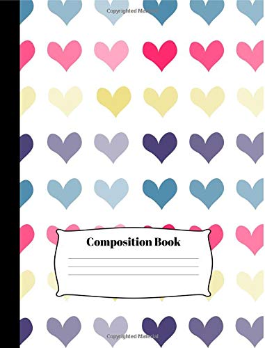 Beispielbild fr Composition Notebook: Watercolor Hearts - Red, Pink, Yellow, Blue Hearts College Ruled 9.69 x 7.44 100 Sheets - 200 Pages zum Verkauf von Revaluation Books