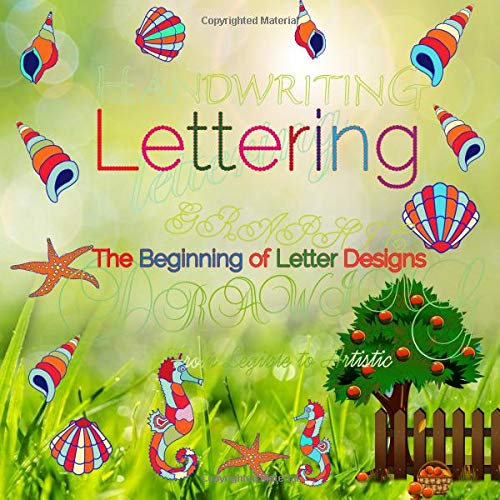 9781725917255: Lettering, The Beginning of Letter Designs: 6 unique font styles, step by step lettering design process, more than 50 graphic drawing exercises
