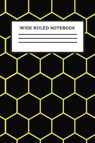 Stock image for Wide Ruled Notebook: Hexagon Bee Pattern Elementary School Wide Ruled 100 Lined Pages (6"x9") Composition Style Book: Volume 2 for sale by Revaluation Books