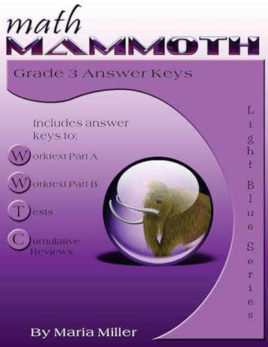 Beispielbild fr Math Mammoth Grade 3 Answer Keys zum Verkauf von Wonder Book