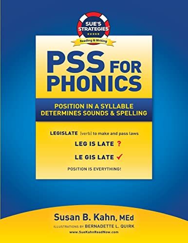 Beispielbild fr PSS For Phonics: Position In A Syllable Determines Sounds & Spelling zum Verkauf von Save With Sam