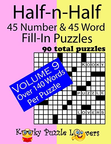 

Half-n-half Fill-in Puzzles, 45 Number & 45 Word Fill-in Puzzles