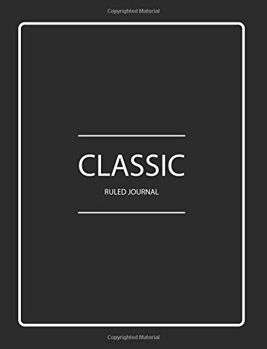 9781726480277: Classic Ruled Journal: Classic Ruled Notebook, Cahier Journal Ruled, Cahier Journal Extra Large, Extra Large Notebook Soft cover, Cream Paper Journal 8.5 x 11, Large Size, Black Soft Cover: Volume 2