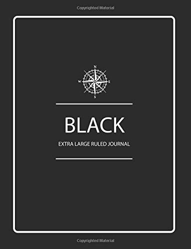 Imagen de archivo de Black Extra Large Ruled Journal: Ruled Cahier Journal, Extra Large Cahier Journal, Cahier Journal XL, Cahier Journal Black, Wide Ruled Paper, Cream . Soft Cover: Volume 7 (Classic Ruled Notebook) a la venta por Revaluation Books