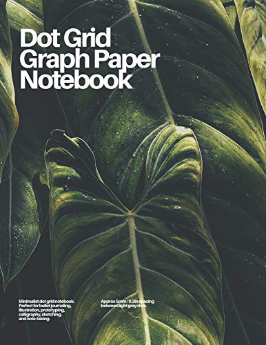 9781726607728: Dot Grid Graph Paper Notebook: Foliage No. 1
