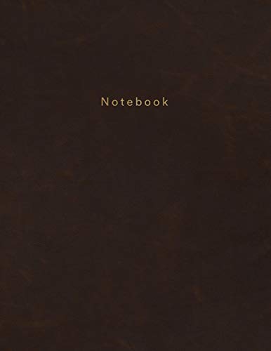 9781726679800: Notebook: Beautiful brown leather style with gold lettering | 150 College-ruled lined pages 8.5 x 11 (Leather collection)