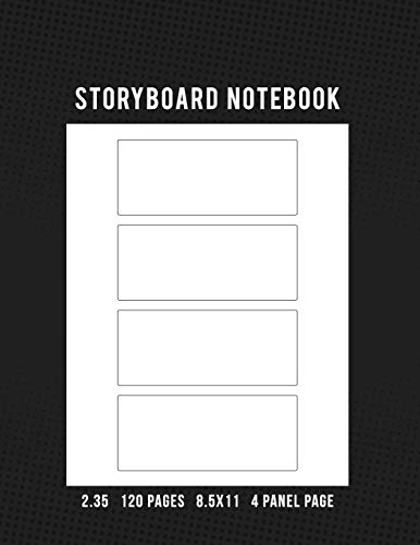 Stock image for Storyboard Notebook 2.35 120 Pages 8.5x11 4 Panel Page: Storyboard Panel Notebook for Animators, Directors, Filmmakers, Storyboard Artist, TV Producers, Previs Artist, & Cinematographer for sale by Revaluation Books